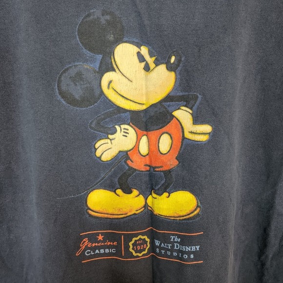 Vintage Disney Store Genuine Classic Mickey Mouse Navy Retro Tee - Picture 5 of 6